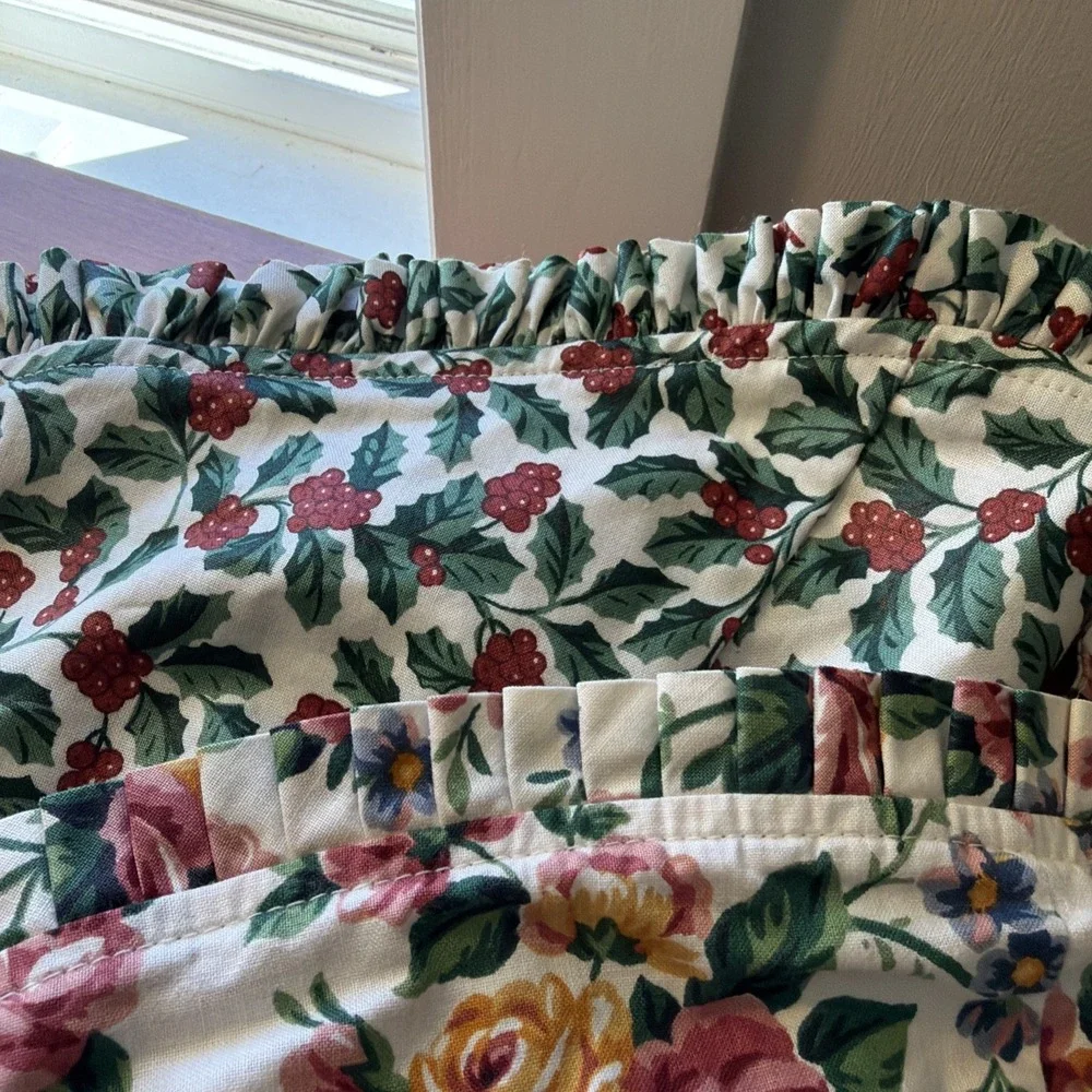 Longaberger Garden of Splendor Basket Liner 4 PC Lot Retired